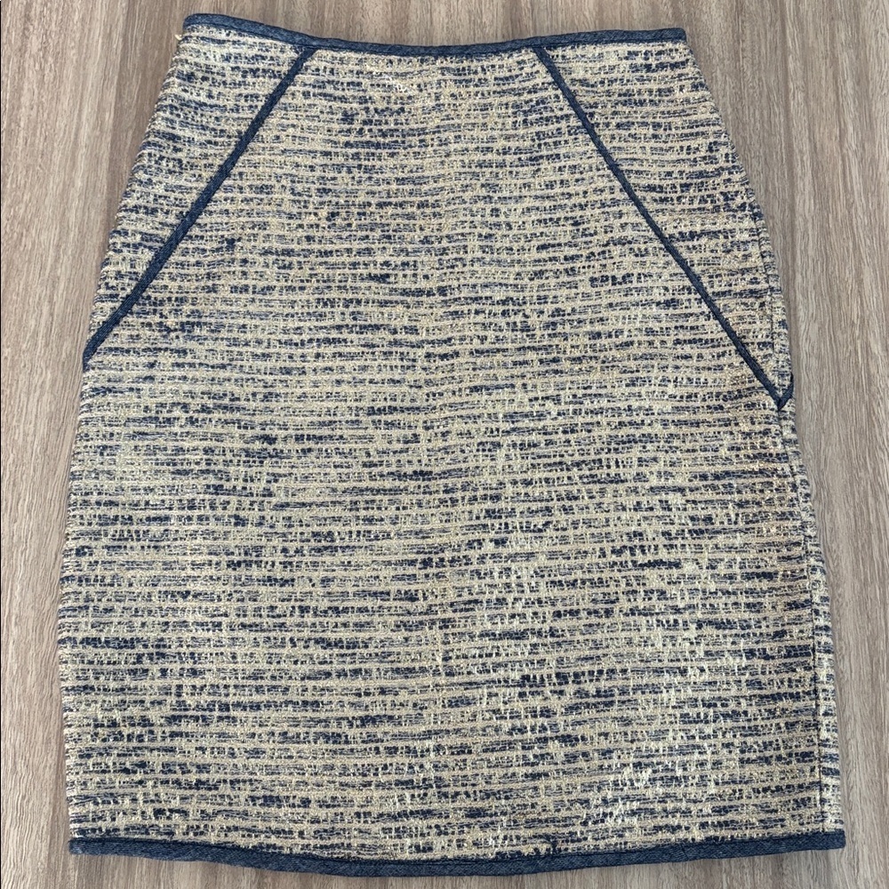Anthropologie Ranna Gill Eclat Pencil Skirt Metallic Women’s Size 2 - Picture 3 of 11
